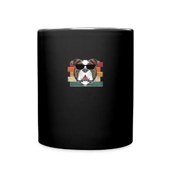 Englische Bulldogge Kaffee Liebhaber - Tasse einfarbig - Schwarz - Vorne