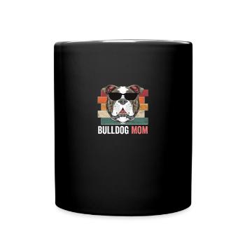 Englische Bulldogge Kaffee Liebhaber - Tasse einfarbig - Schwarz - Vorne