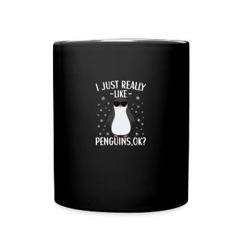 Pinguin Outfit für Pinguin Liebhaber - Tasse einfarbig - Schwarz - Vorne