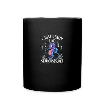 Seepferdchen Outfit Liebhaber für Frauen und - Tasse einfarbig - Schwarz - Vorne