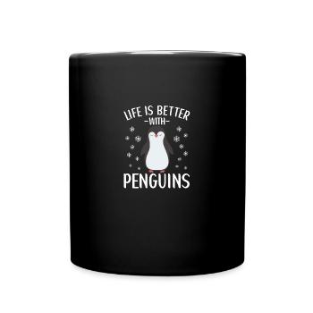 Pinguin Outfit für Pinguin Liebhaber - Tasse einfarbig - Schwarz - Vorne