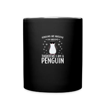 Pinguin Outfit für Pinguin Liebhaber - Tasse einfarbig - Schwarz - Vorne