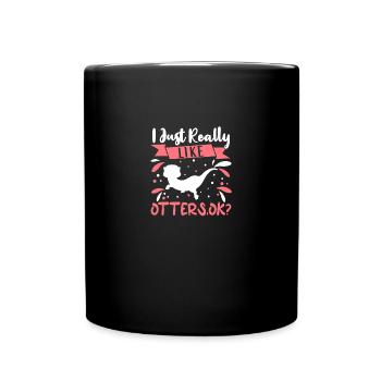 Otter Outfit Sea Otter Lovers - Full Colour Mug - black - Front