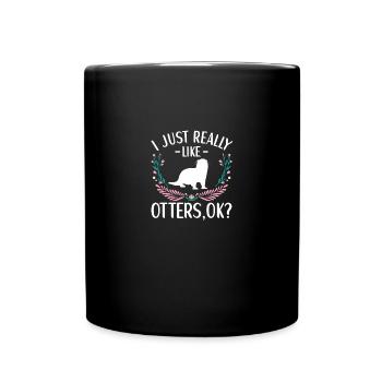 Otter Outfit Sea Otter Lovers - Full Colour Mug - black - Front