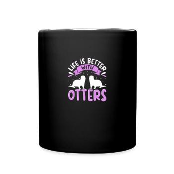Otter Outfit Sea Otter Lovers - Full Colour Mug - black - Front