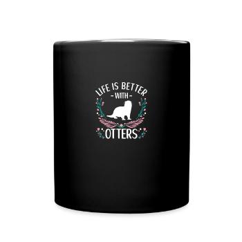 Otter Outfit Sea Otter Lovers - Full Colour Mug - black - Front