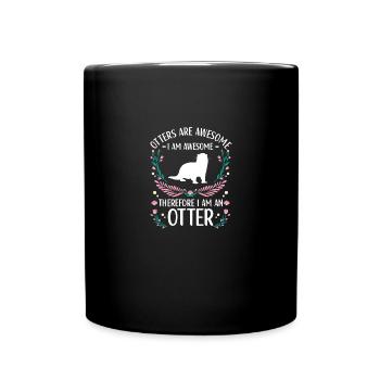 Otter Outfit Seeotter Liebhaber - Tasse einfarbig - Schwarz - Vorne