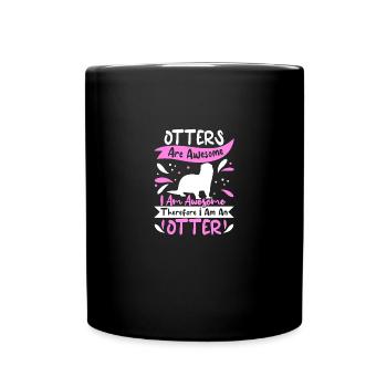 Otter Outfit Seeotter Liebhaber - Tasse einfarbig - Schwarz - Vorne