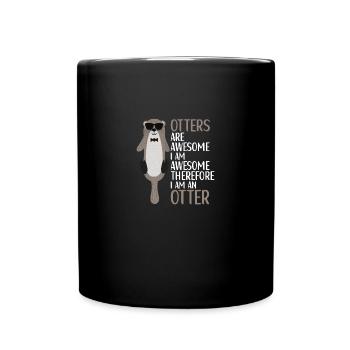Otter Outfit Sea Otter Lovers - Full Colour Mug - black - Front