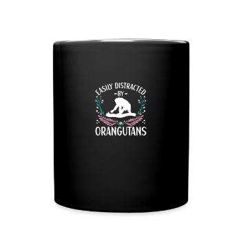 Orangutan Outfit Monkey Lovers - Full Colour Mug - black - Front