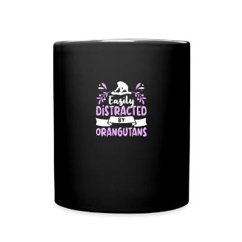 Tenue orang-outan Amoureux des singes - Mug uni - noir - Devant