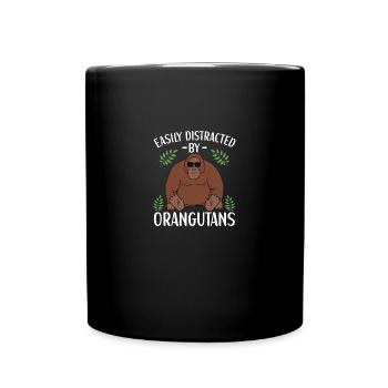 Orangutan Outfit Monkey Lovers - Full Colour Mug - black - Front