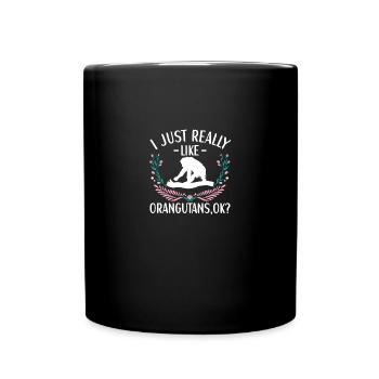Orangutan Outfit Monkey Lovers - Full Colour Mug - black - Front