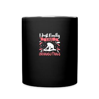 Orangutan Outfit Monkey Lovers - Full Colour Mug - black - Front