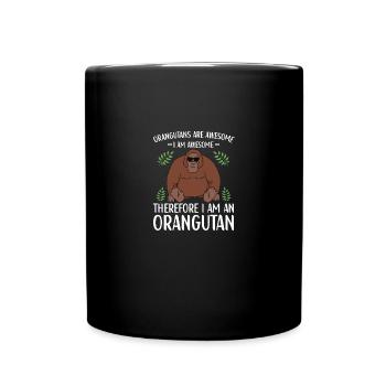 Tenue orang-outan Amoureux des singes - Mug uni - noir - Devant