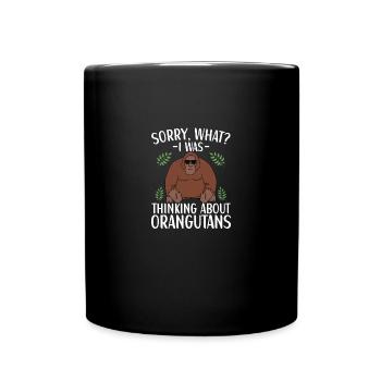 Orangutan Outfit Monkey Lovers - Full Colour Mug - black - Front