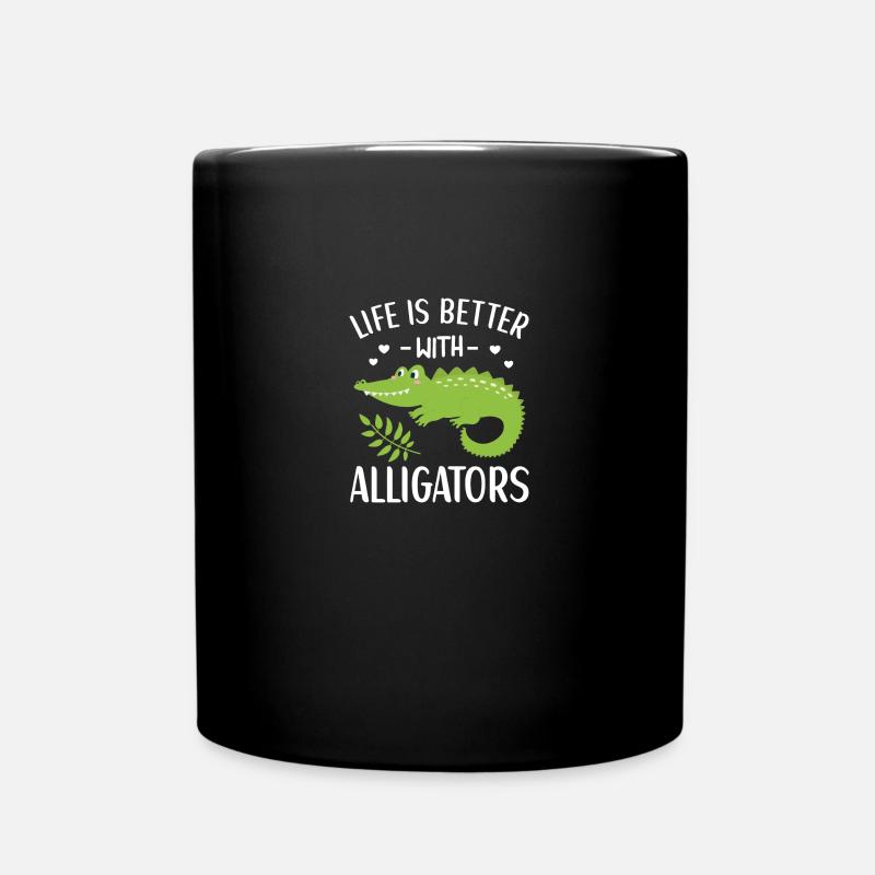Alligator Lover Crocodile Kids Gift - Tasse einfarbig - Schwarz