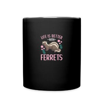 Ferret Apparel for Ferret Lovers Gift - Full Colour Mug - black - Front