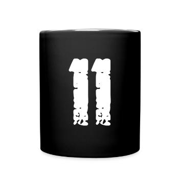 11 Number Vintage - Full Colour Mug - black - Front
