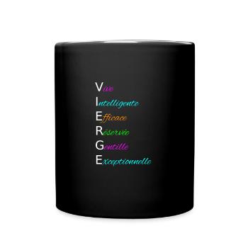 VIERGE Vive Intelligente Efficace Réservée - Mug uni - noir - Devant