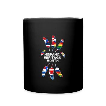 Mois du patrimoine hispanique,hispanique,plumes,latino - Mug uni - noir - Devant
