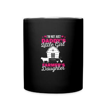 Farmer Tochter Daddy's Girl Landwirt Farmer - Tasse einfarbig - Schwarz - Vorne