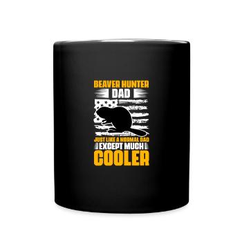 Awesome Beaver Hunter Dad Definition A Beaver - Full Colour Mug - black - Front