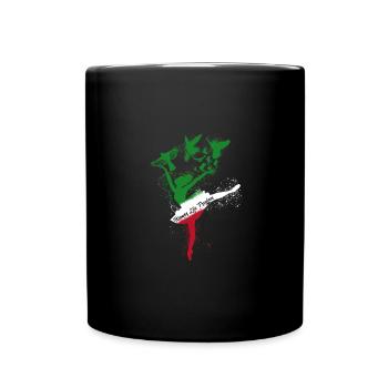 Femme Vie Liberté, Oiseaux,Iran,Ballerine - Mug uni - noir - Devant