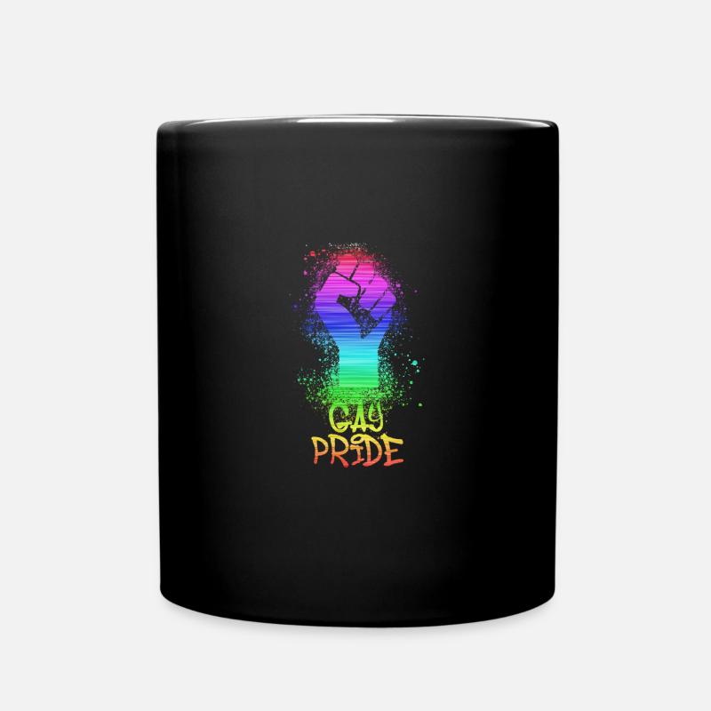 gay pride,pride,regenbogen,LGBT - Tasse einfarbig - Schwarz