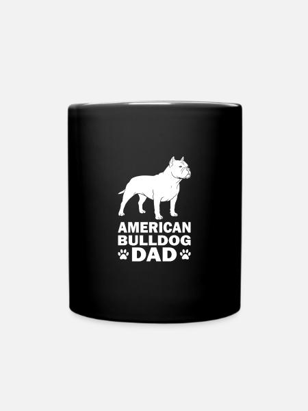 American Bulldog Dad - Tasse einfarbig - Schwarz