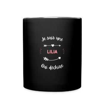 Je suis une lila qui déchire - Mug uni - noir - Devant