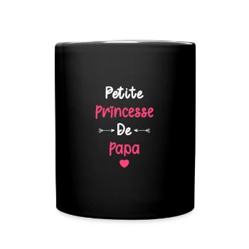 Petite princesse de papa - Mug uni - noir - Devant