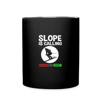 Ski Skiurlaub - Tasse einfarbig - Schwarz - Vorne