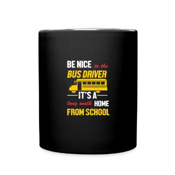 Chauffeur d’autobus scolaire Autobus scolaire - Mug uni - noir - Devant