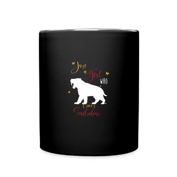 Säbelzahntiger - Tasse einfarbig - Schwarz - Vorne