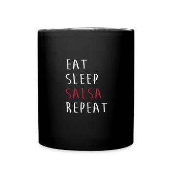 Salsa Tänzer Tänzerin - Tasse einfarbig - Schwarz - Vorne