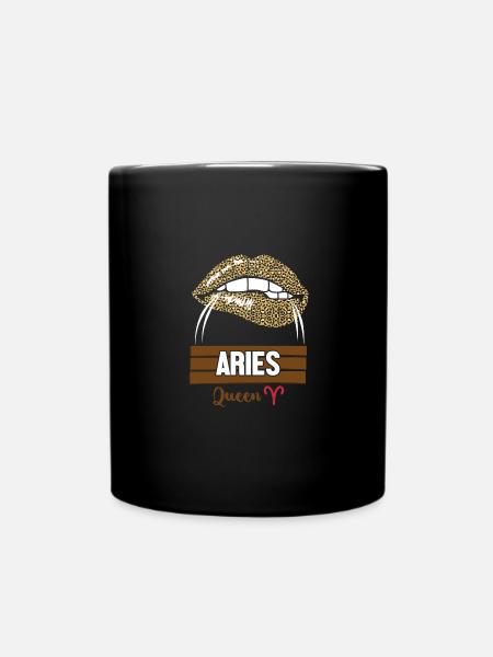 Sternzeichen Widder - Tasse einfarbig - Schwarz