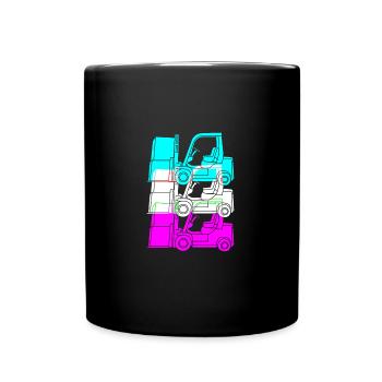 Gabelstaplerfahrer - Tasse einfarbig - Schwarz - Vorne