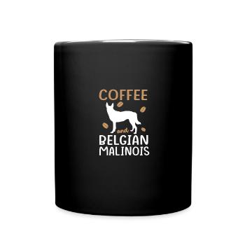 Belgischer Malinois - Tasse einfarbig - Schwarz - Vorne