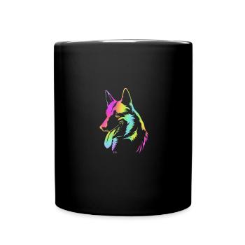 Belgischer Malinois - Tasse einfarbig - Schwarz - Vorne