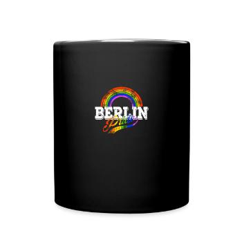 Berlin Gay Pride LGBT Regenbogen CSD - Tasse einfarbig - Schwarz - Vorne