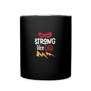 Fort comme le poison blanc papa - Mug uni - noir - Devant