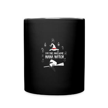 Hexe Babysitter Halloween Geschenk Besen - Tasse einfarbig - Schwarz - Vorne