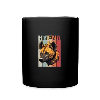 Hyena Head Retro style - Full Colour Mug - black - Front
