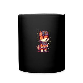 Japanese dog Shiba Inu profession policeman in - Full Colour Mug - black - Front