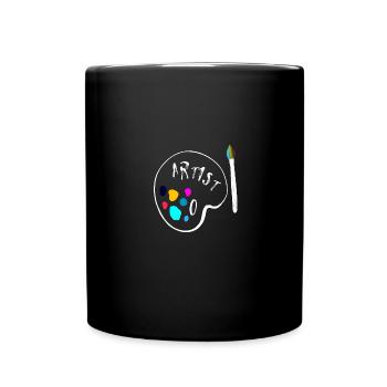 artist white - Full Colour Mug - black - Front