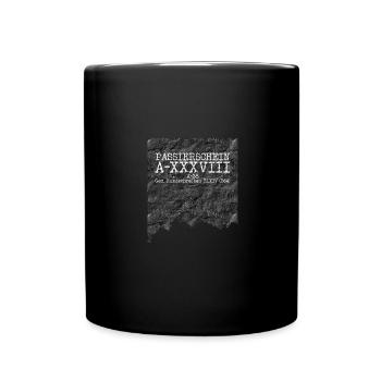 passierschein a38 weiss - Tasse einfarbig - Schwarz - Vorne
