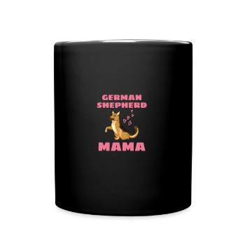 Cadeau Chien Maman Fête des Mères Berger Allemand - Mug uni - noir - Devant