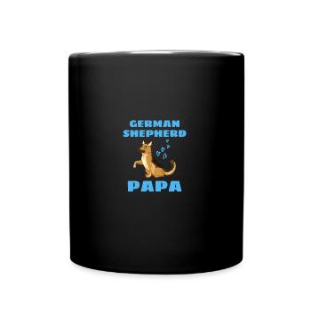 Dogs Papa Gift Father's Day German Shepherd - Full Colour Mug - black - Front