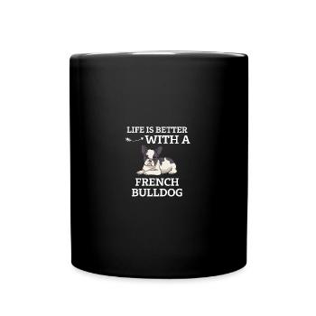 Frenchie Dogs Drôle Français Bulldog - Mug uni - noir - Devant